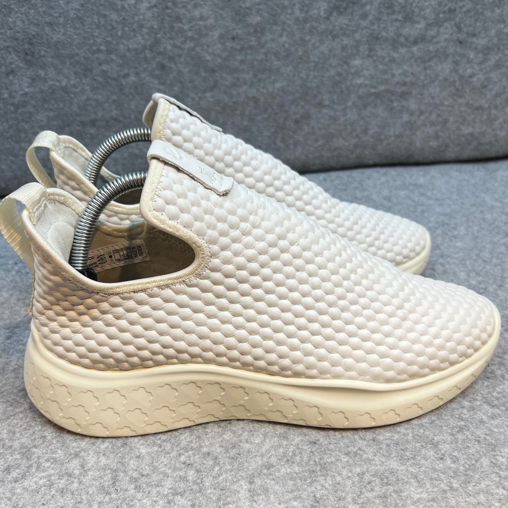 ECCO PHORENE  Off White Textured Slip On Sneakers Shoes Womens 40 US 9/9.5